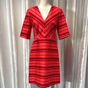 Banana Republic Red Striped Dress Size 6